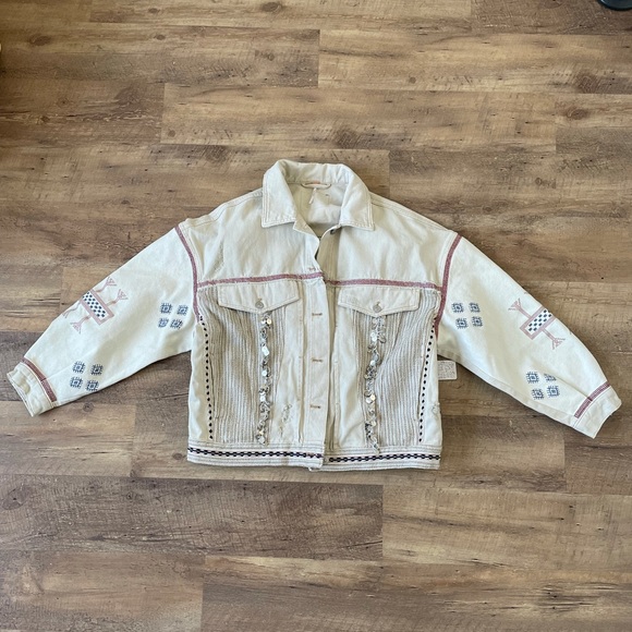 Free People Nwt Denim Jacket Winter 